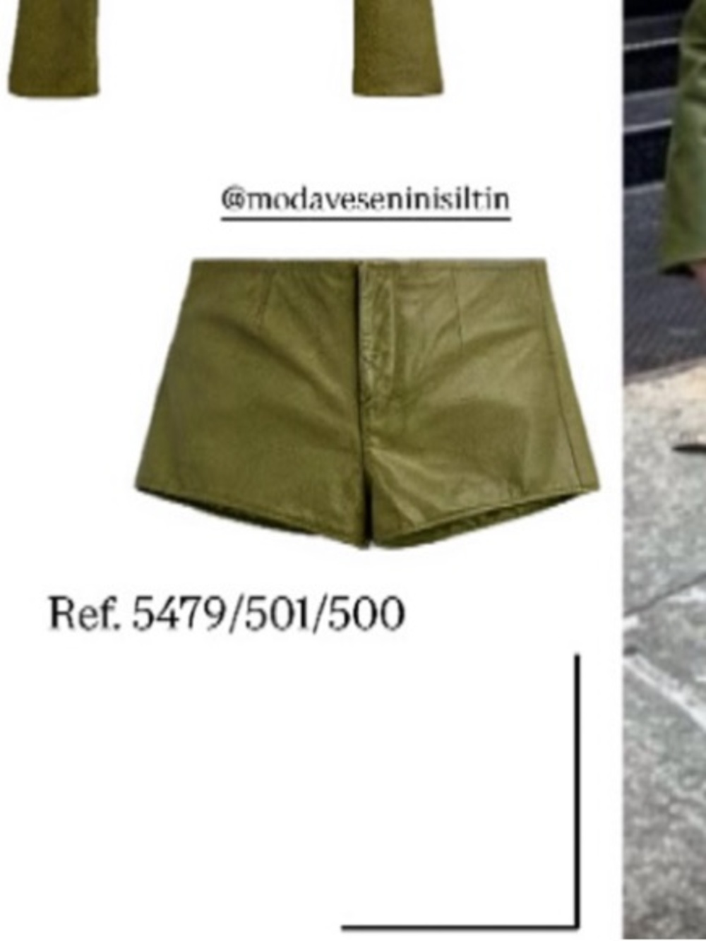 Olive Green Cropped Leather Jacket - Women